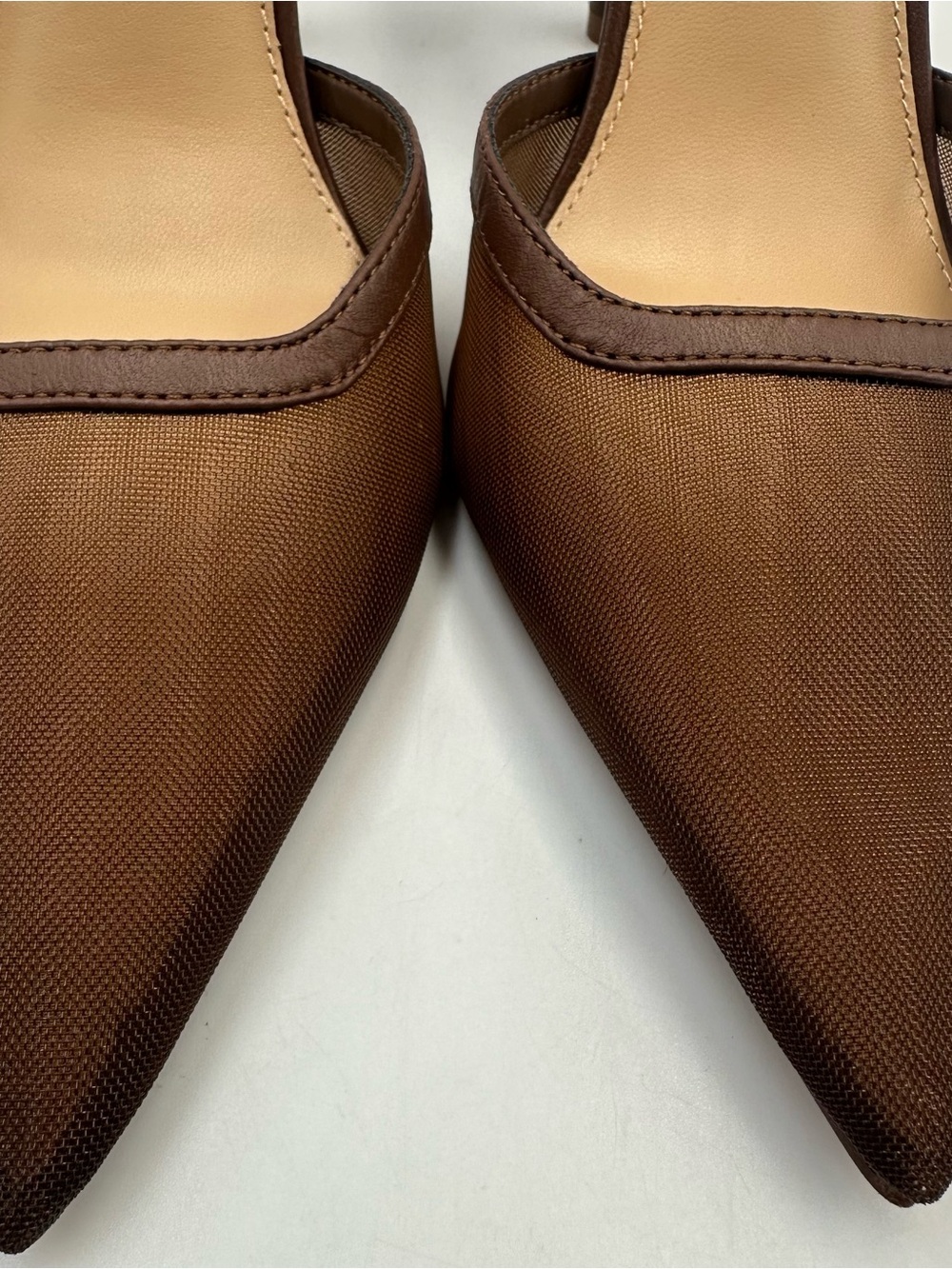 Steve Madden Alliance-M Brown Leather Mesh Heel Womens 10M Ankle Strap Cushion - Picture 6 of 12